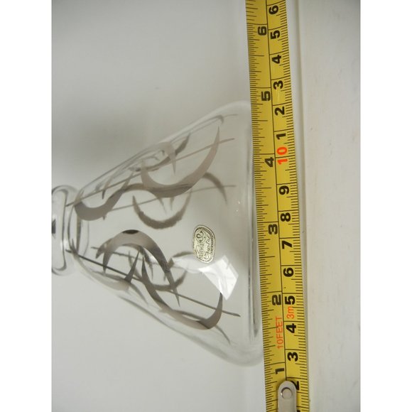 Vintage Bohemia Crystal Decanter Beaker Sterling Silver Design Czech - Picture 6 of 13